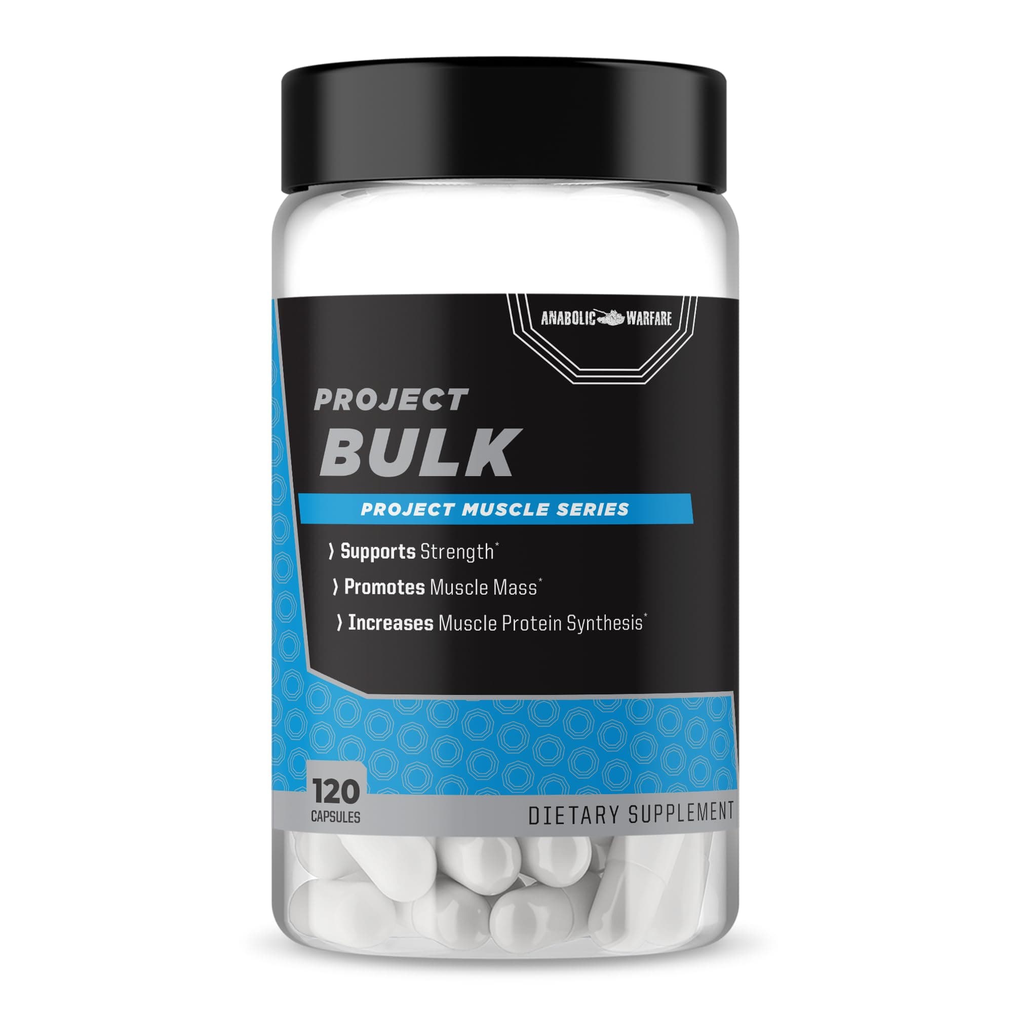 Anabolic Warfare Project Bulk, Mass Building Formula, Protein Synthesis, Strength, Muscle Definition, Made with Botanicals*