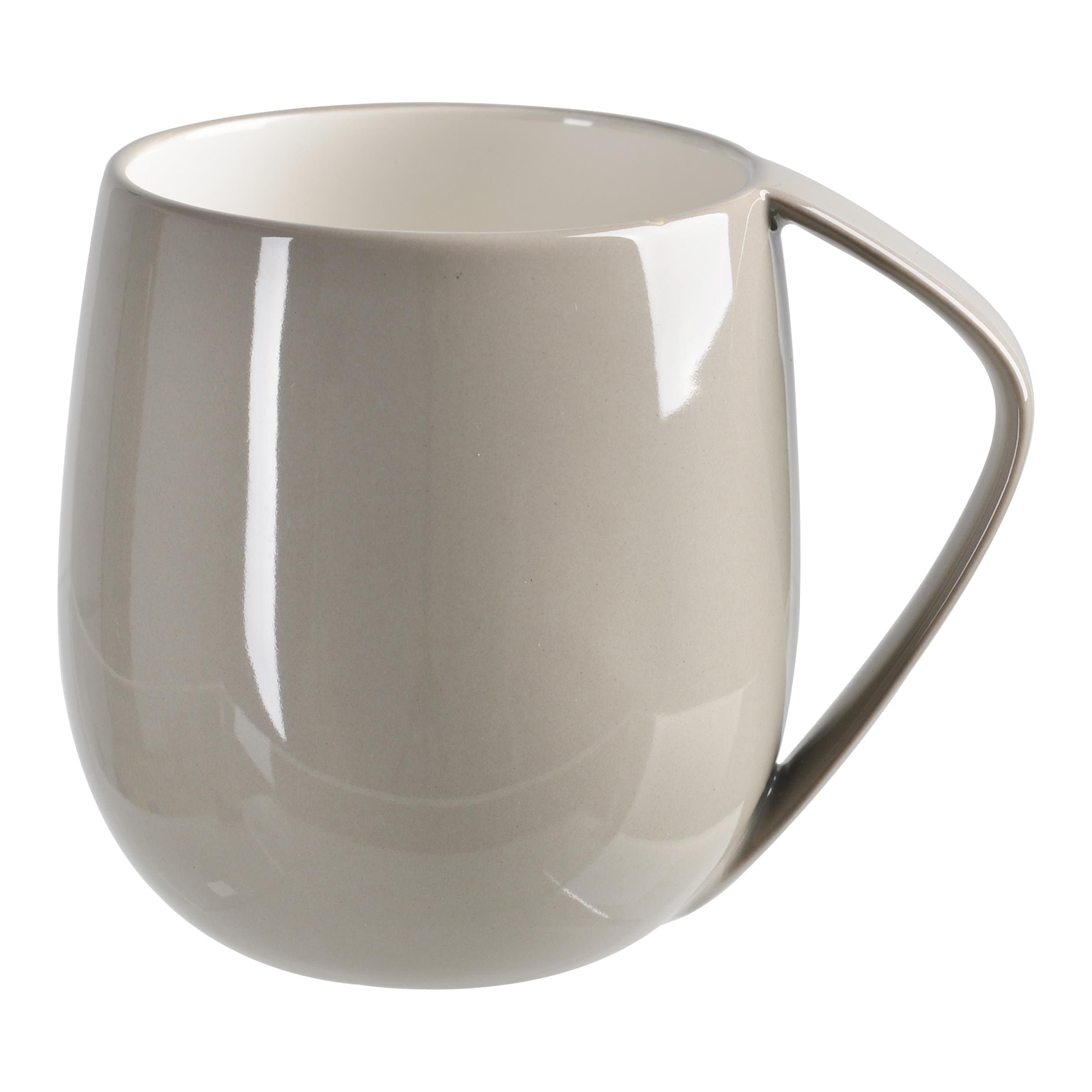 Olo Mug, Ceramic, Grey/Brown, 12.3 x 9.3 x 9.9 cm