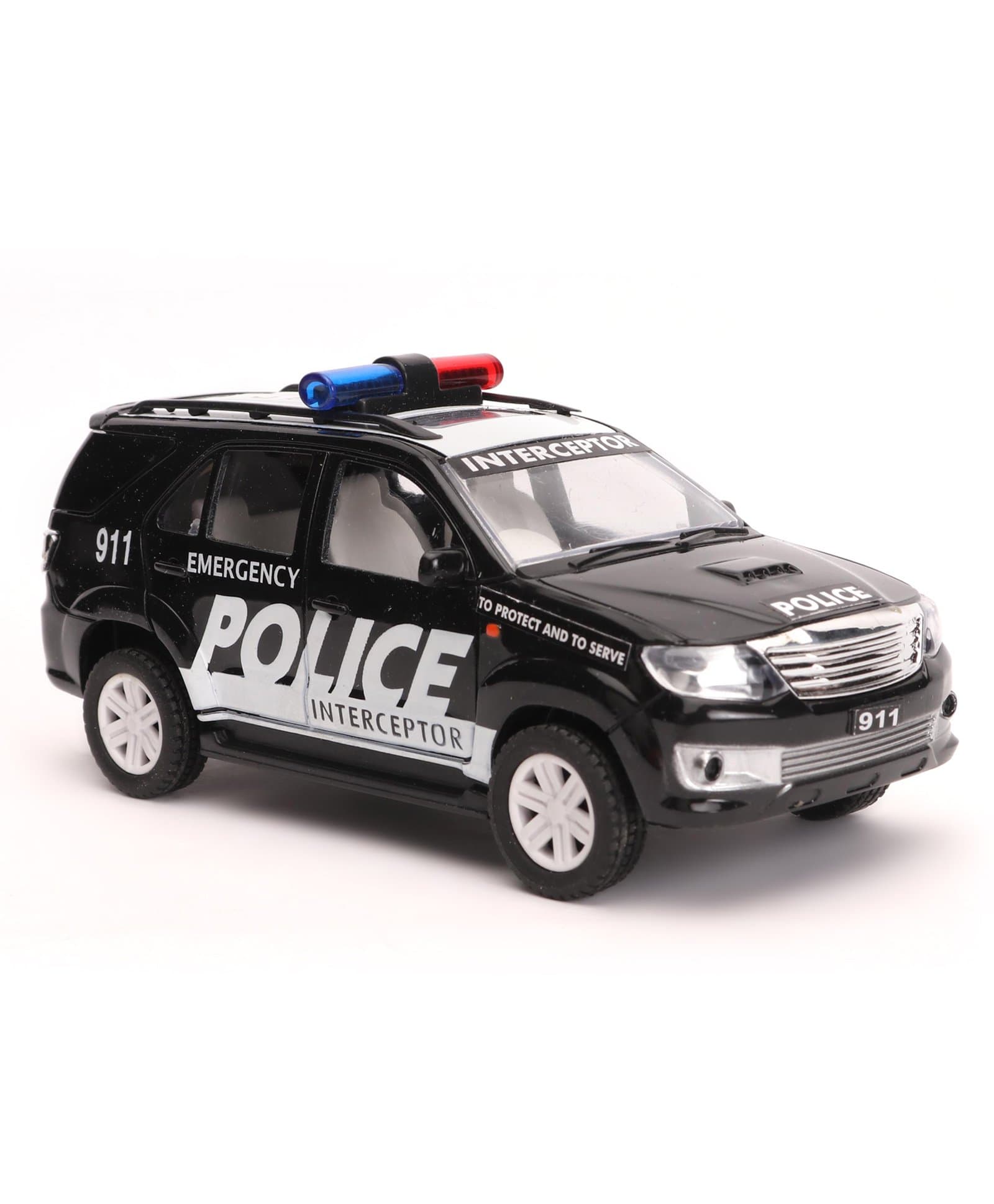 Centy Toys Police Interceptor Fortune Pull Back Car (Black)