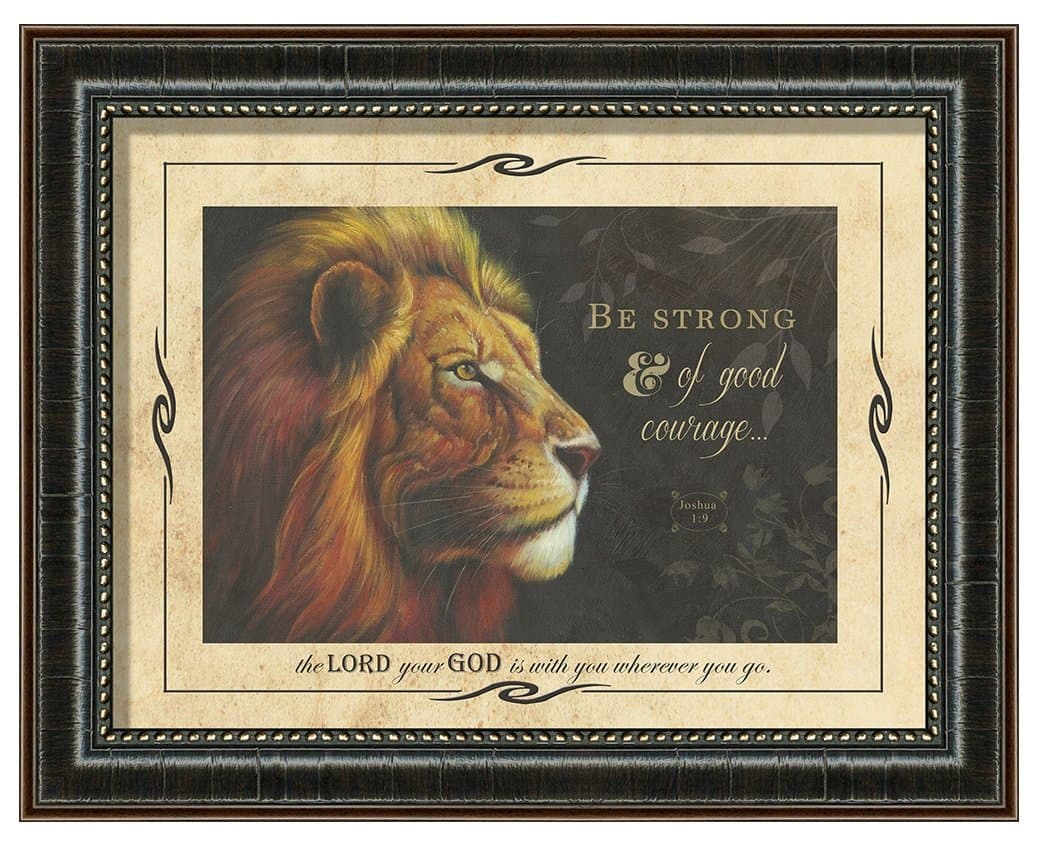 'Lion Hearted' Framed Artwork, 15 by 19-Inch