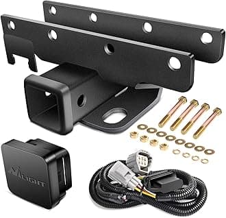 Nilight - JK-61A 2" inch Rear Bumper Tow Trailer Hitch Receiver Kit, Compatible for 2007-2018 Jeep Wrangler JK 4 Door & 2 Unlimited, w/4-Pin Wiring Harness (Exclude JL Models)