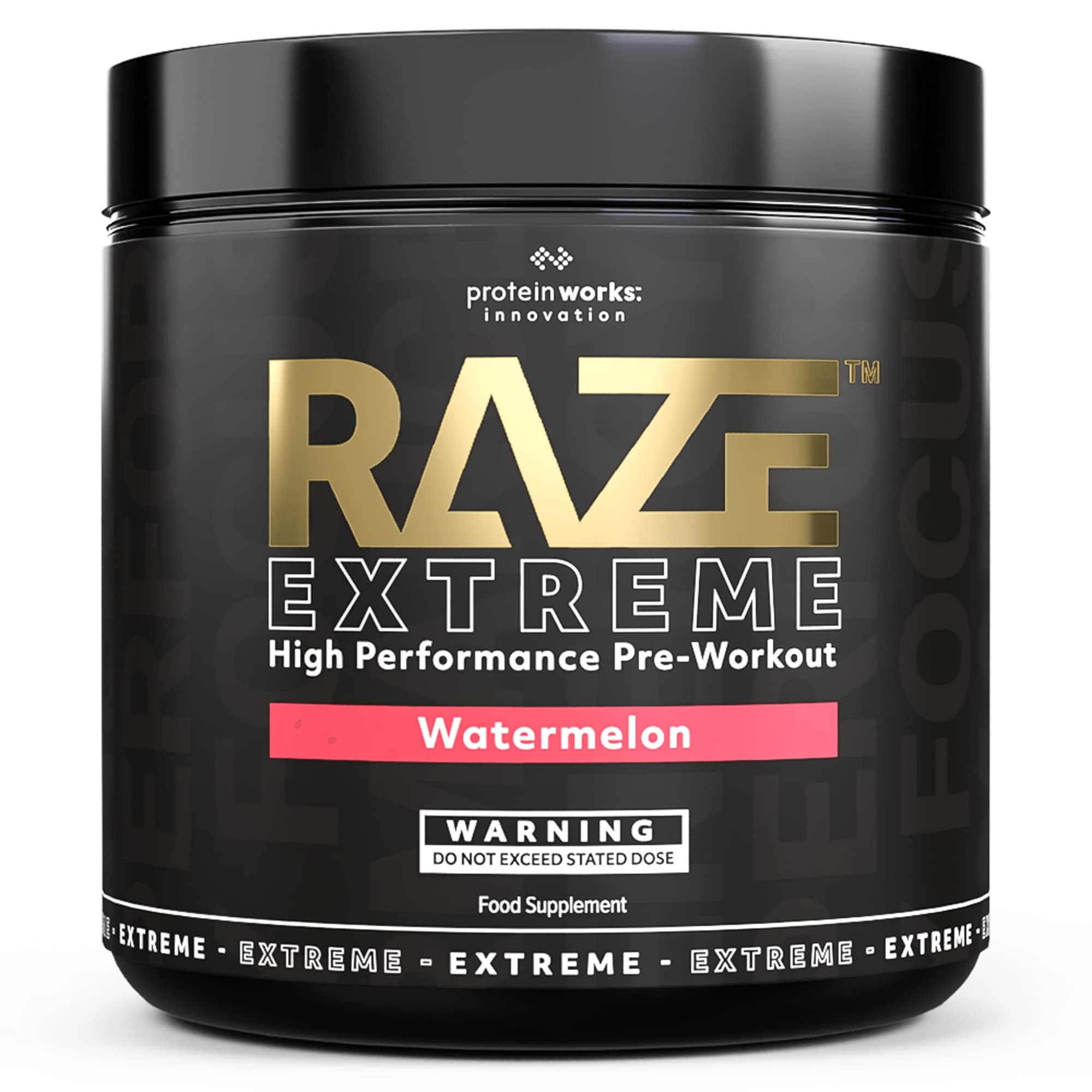 Protein Works - Raze Extreme Pre Workout | Creatine, Caffeine & Beta Alanine | Energy Drink | Watermelon Breeze | 30 Servings