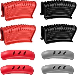 8 Pcs Cast Iron Handle Cover, Silicone Hot Handle Holder, Heat Resistant Cast Iron Skillet Covers Potholder for Frying Pans and Griddles Kitchen Supplies