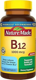 Vitamin B12 1000 mcg, Dietary Supplement for Energy Metabolism Support, B12 Vitamins 1000 mcg, 150 Softgels, 150 Day Supply