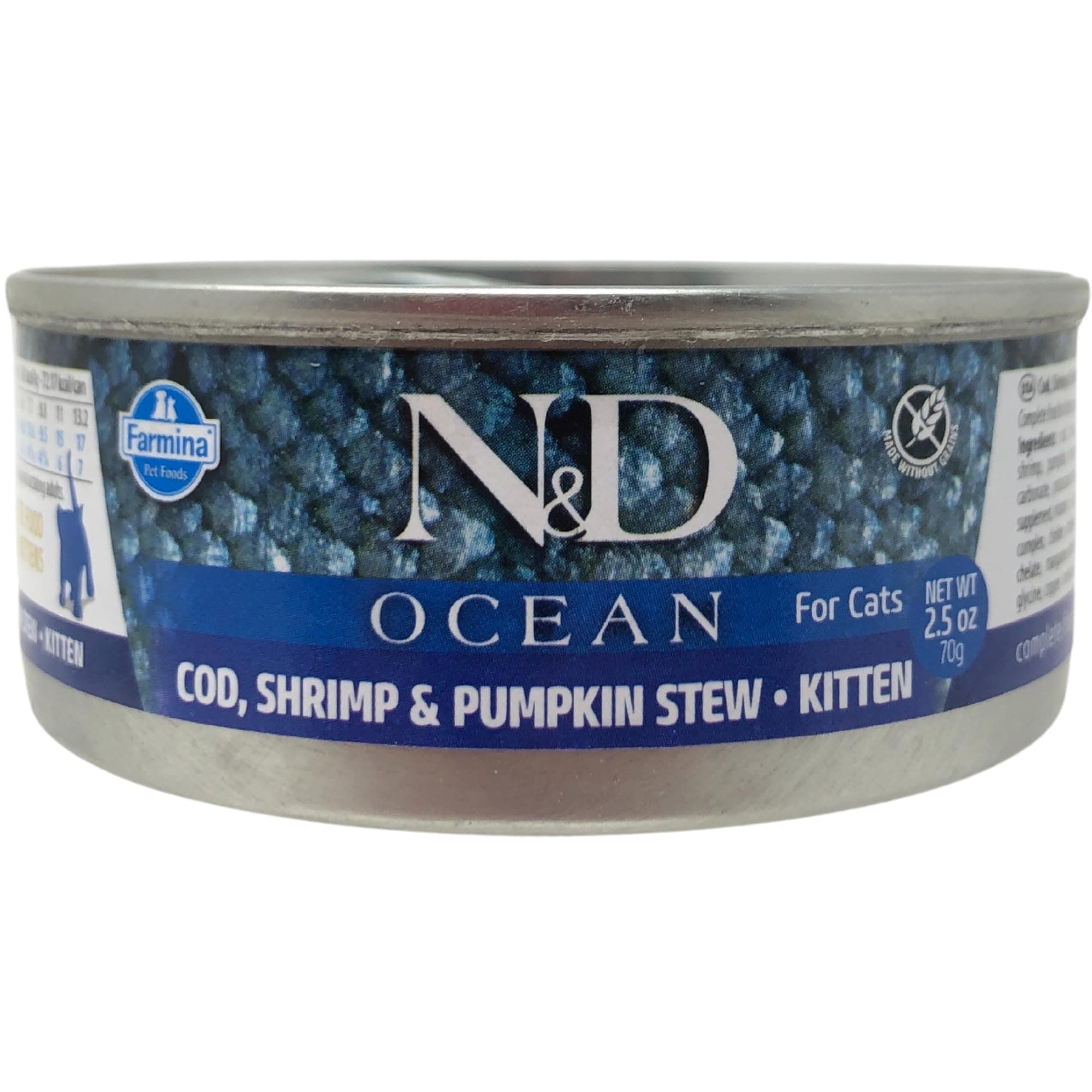 Cat Ocean Tuna, COD, Shrimp & Pumpkin Kitten 70 GR