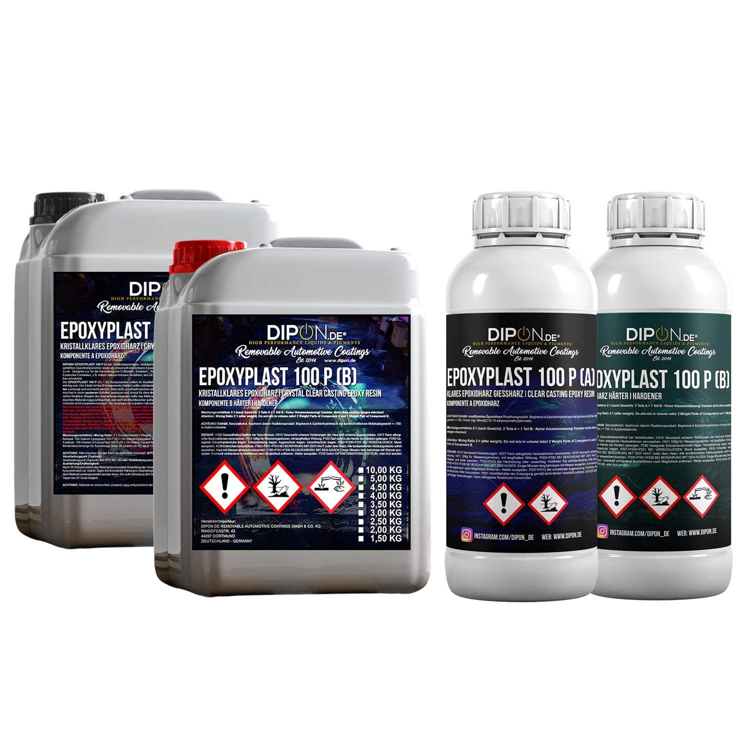 2.25 kg Crystal Clear Casting Epoxy Resin for Laminating Glass Fibreglass Table Floor Terra Aquarium Concrete Molds UV Stable