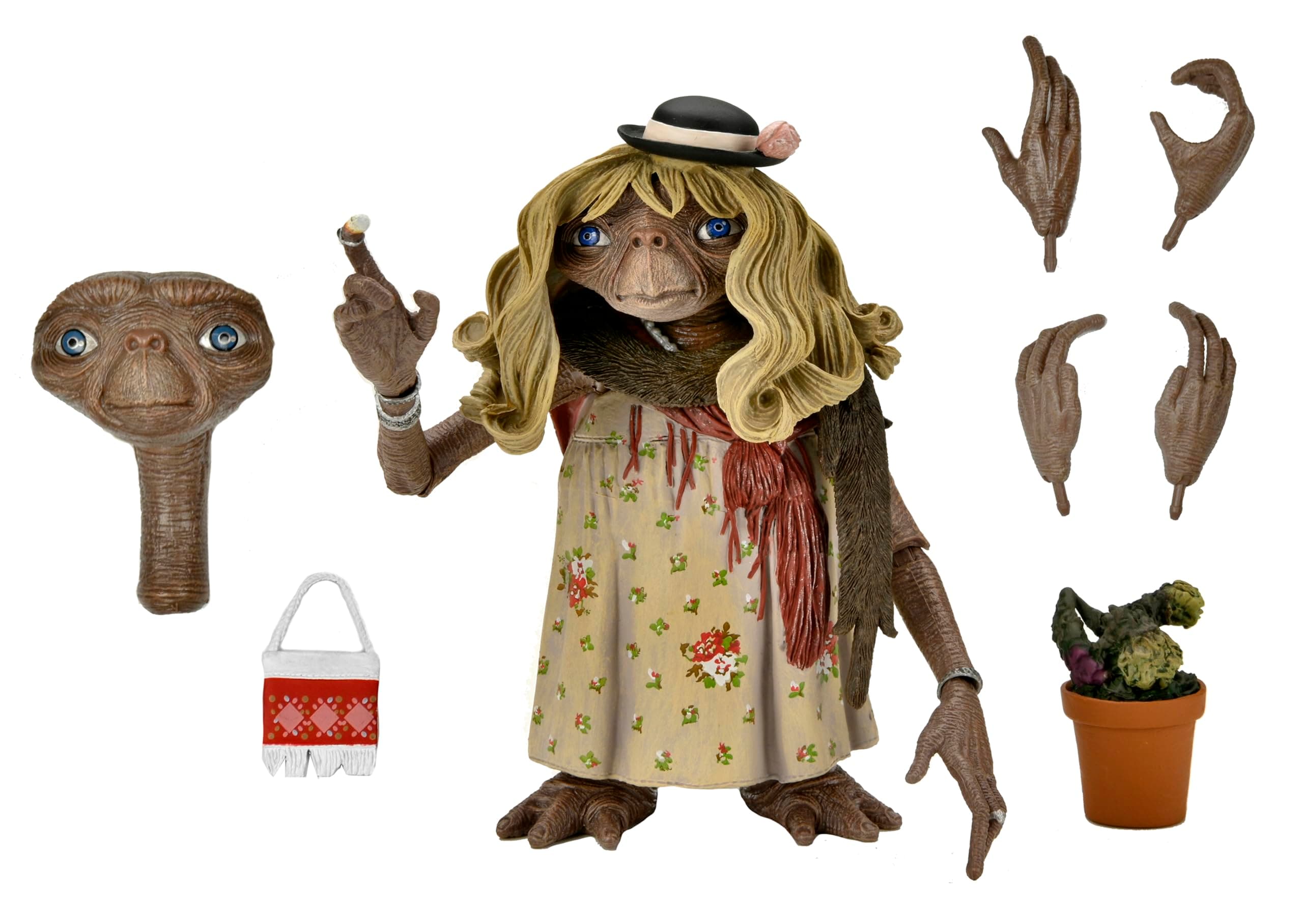 NECA E.T. The Extra Terrestrial: 40th Anniversary Ultimate 7-Inch Scale Action Figure, Dress-Up E.T.