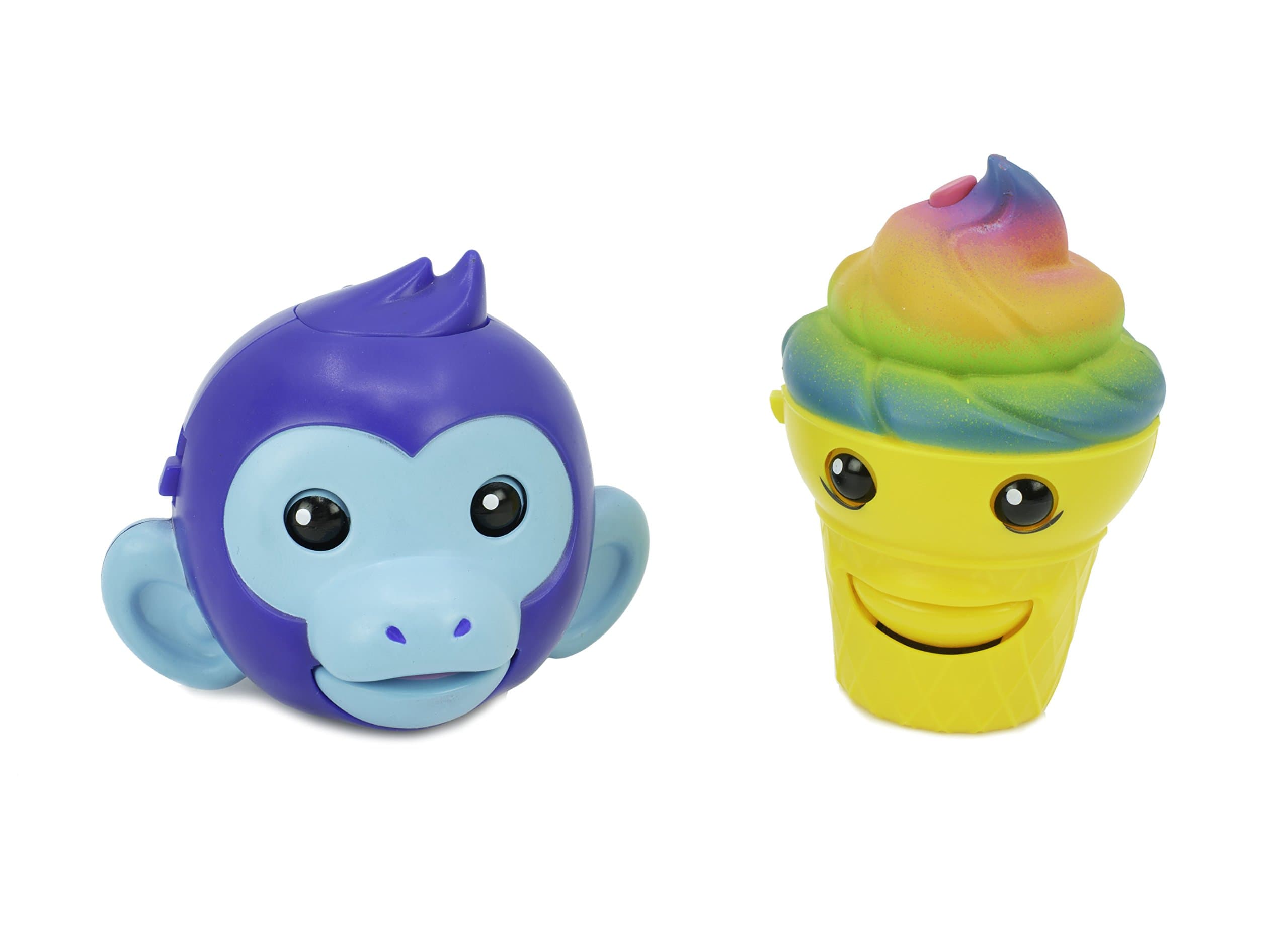 Mojimoto Monkey & Ice Cream Repeating Talk-Back Toy That Records & Repeats Lip-syncs to Music! (Styles May Vary) Cepia