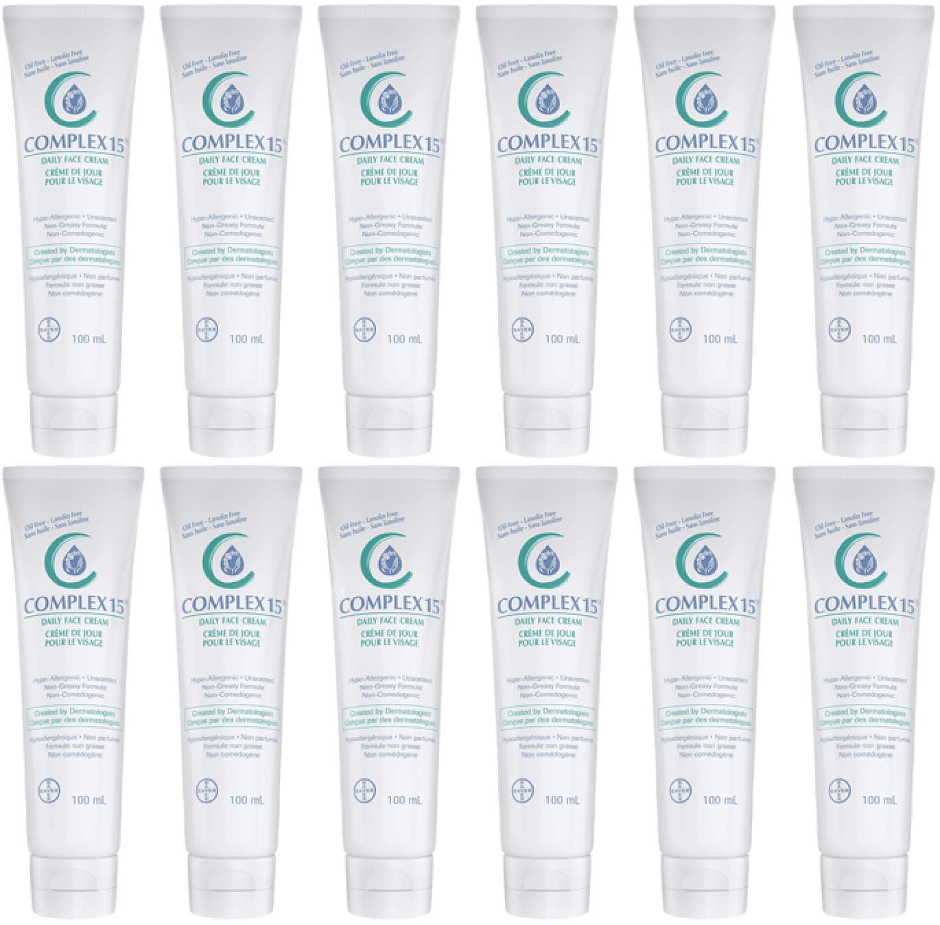 Complex 15Daily Face Cream 3.4 Ounce (100ml) - Pack of 12 - Sealed Manufacturer Case Pack