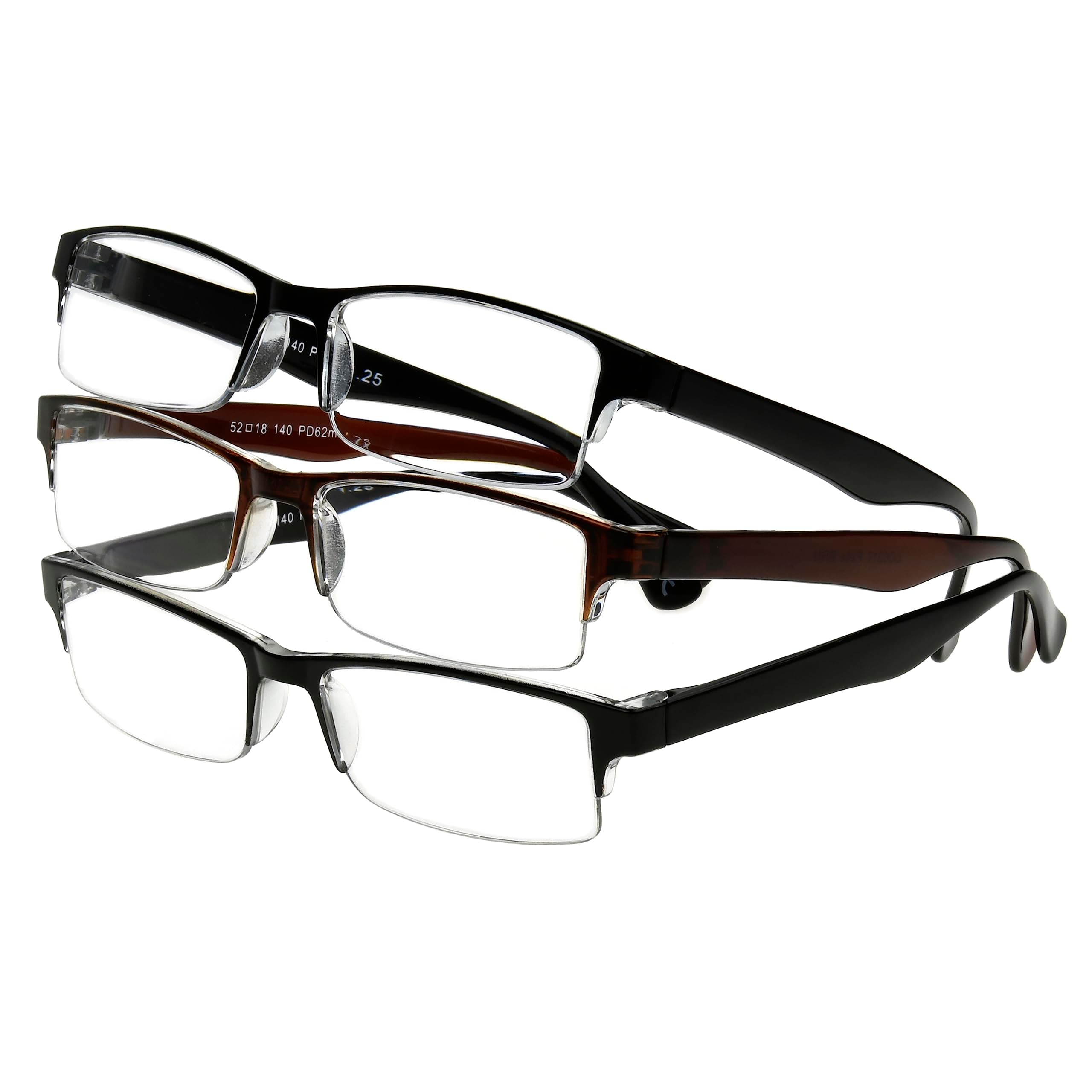 Foster Grant mens Pete Rectangular Reading Glasses