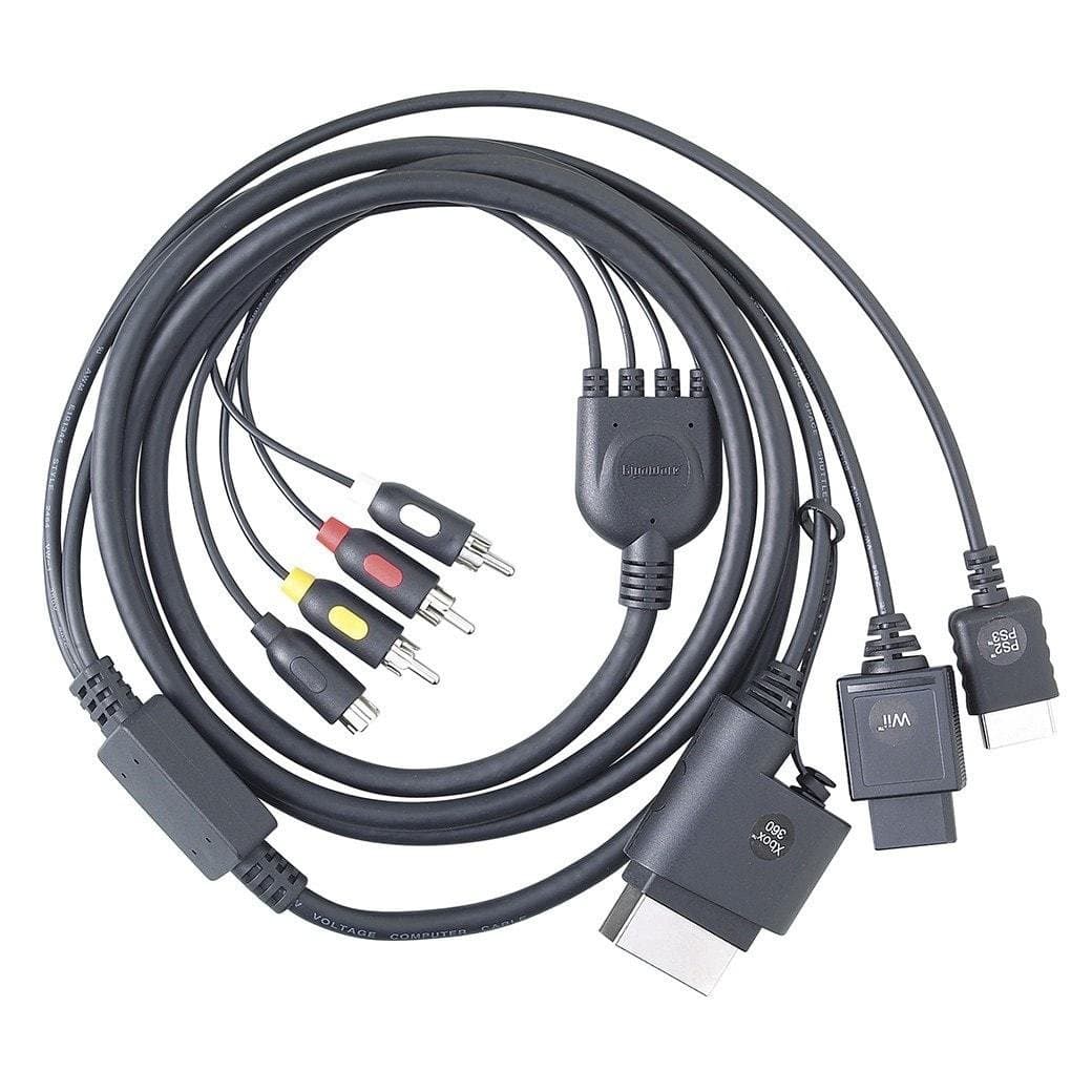 Gigaware Universal RCA Composite/S-Video Gaming Video Cable for PS3, PS2, Xbox 360 and Nintendo Wii