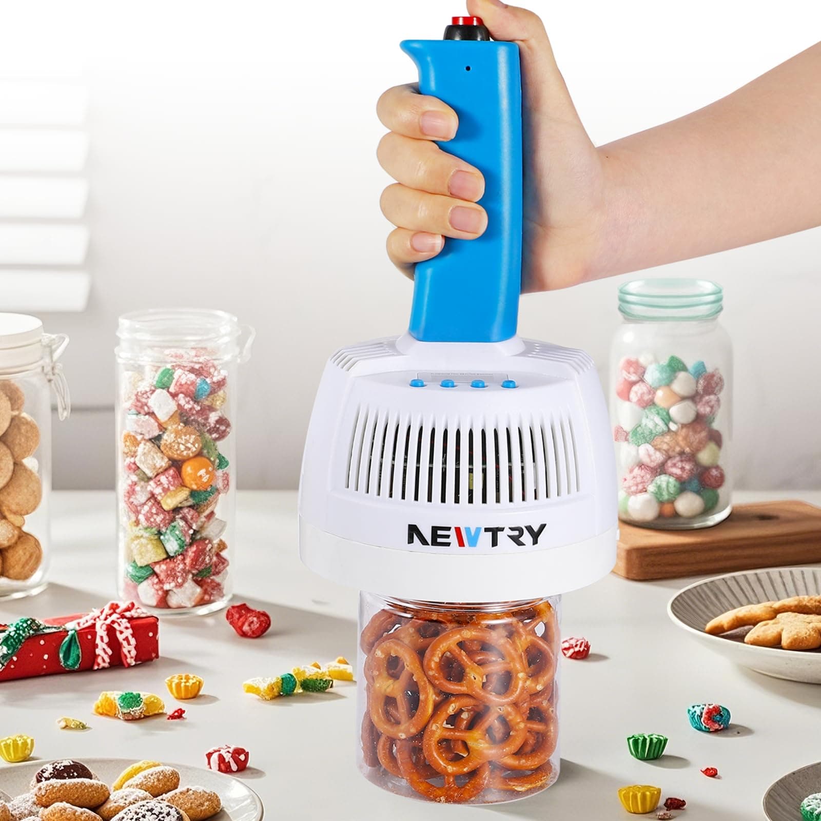 – NEWTRY Handheld Electromagnetic Induction Sealer 20~60mm (0.79~2.36 inch) Portable Manual Induction Bottle Foil Sealing Machine with UK plug