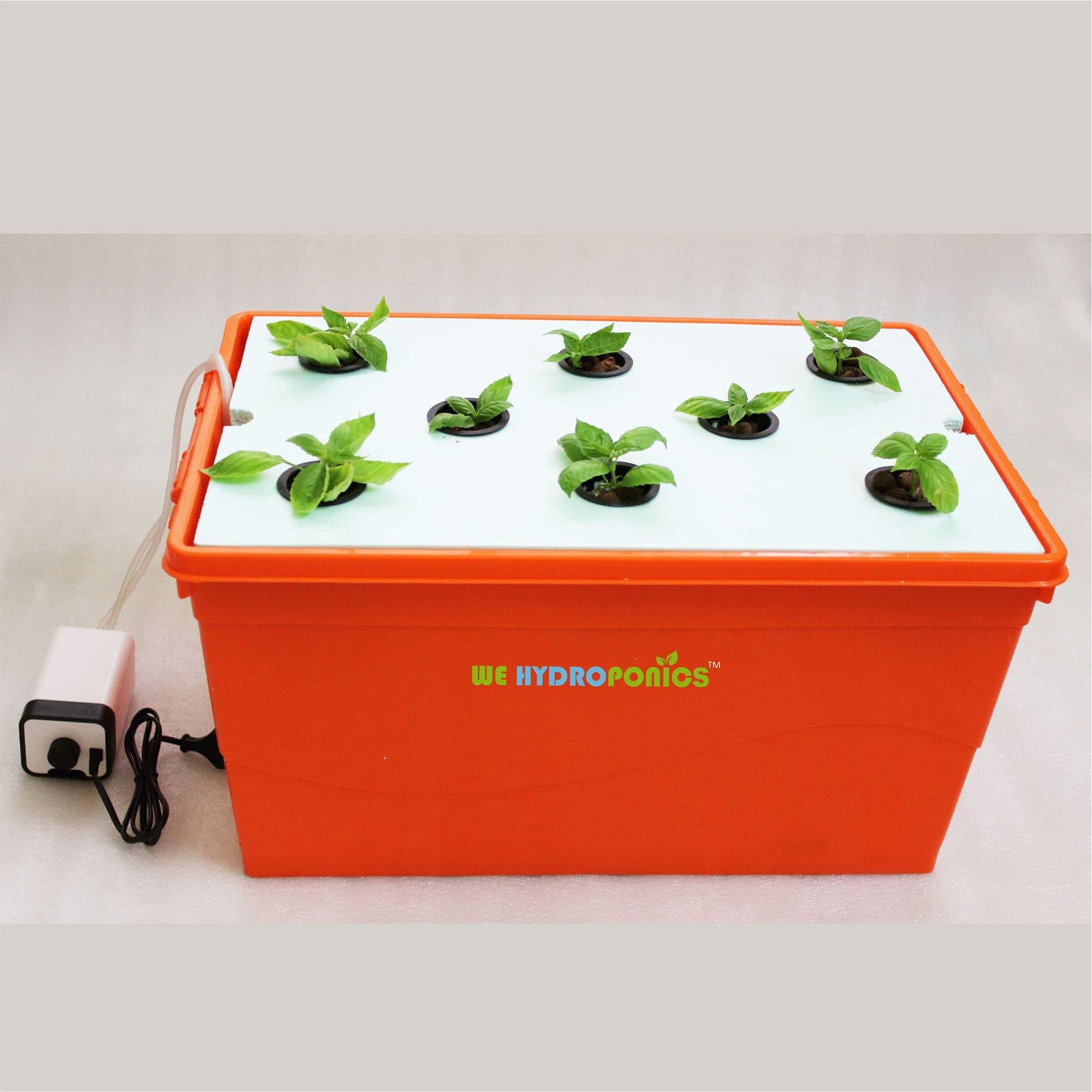 8 Planter Deep Water Culture (DWC) Hydroponics System - for 8 Plants, Home Kit, Complete Accessories