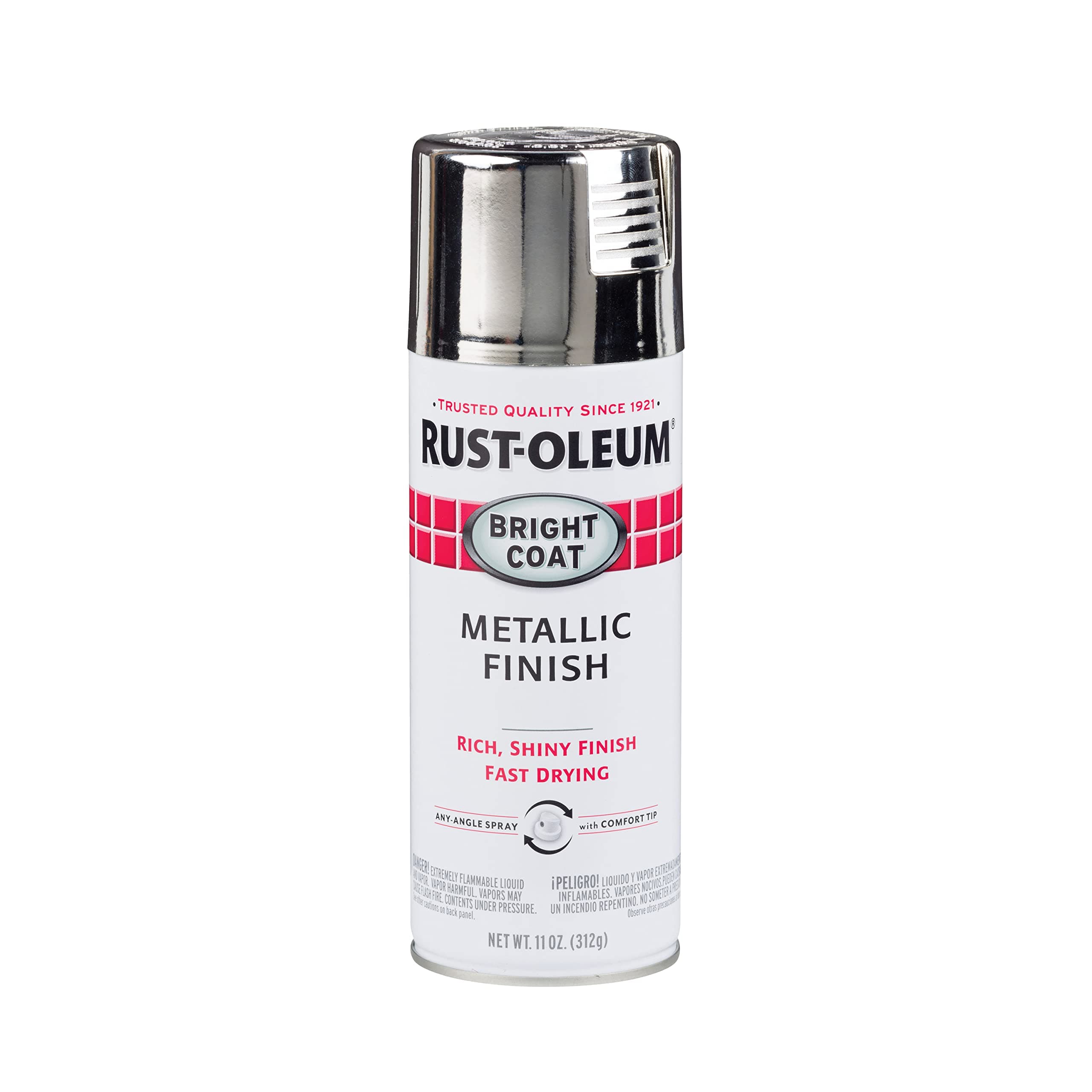 7718830 Stops Rust Bright Coat Metallic Finish Spray Paint (Gloss Chrome, 312 grams)