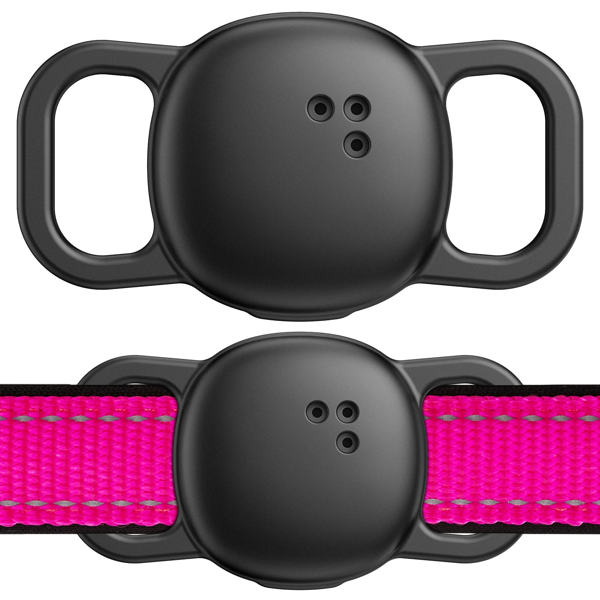 2-Pack Cat Collar Case for Life360 Tile Sticker (Small Tracker)–NOT Compatible with Tile Mate/Pro–Silicone Protective Holder for Dog/Pet Collar, Ultra Durable, Easy Installation, Lightweight,Black