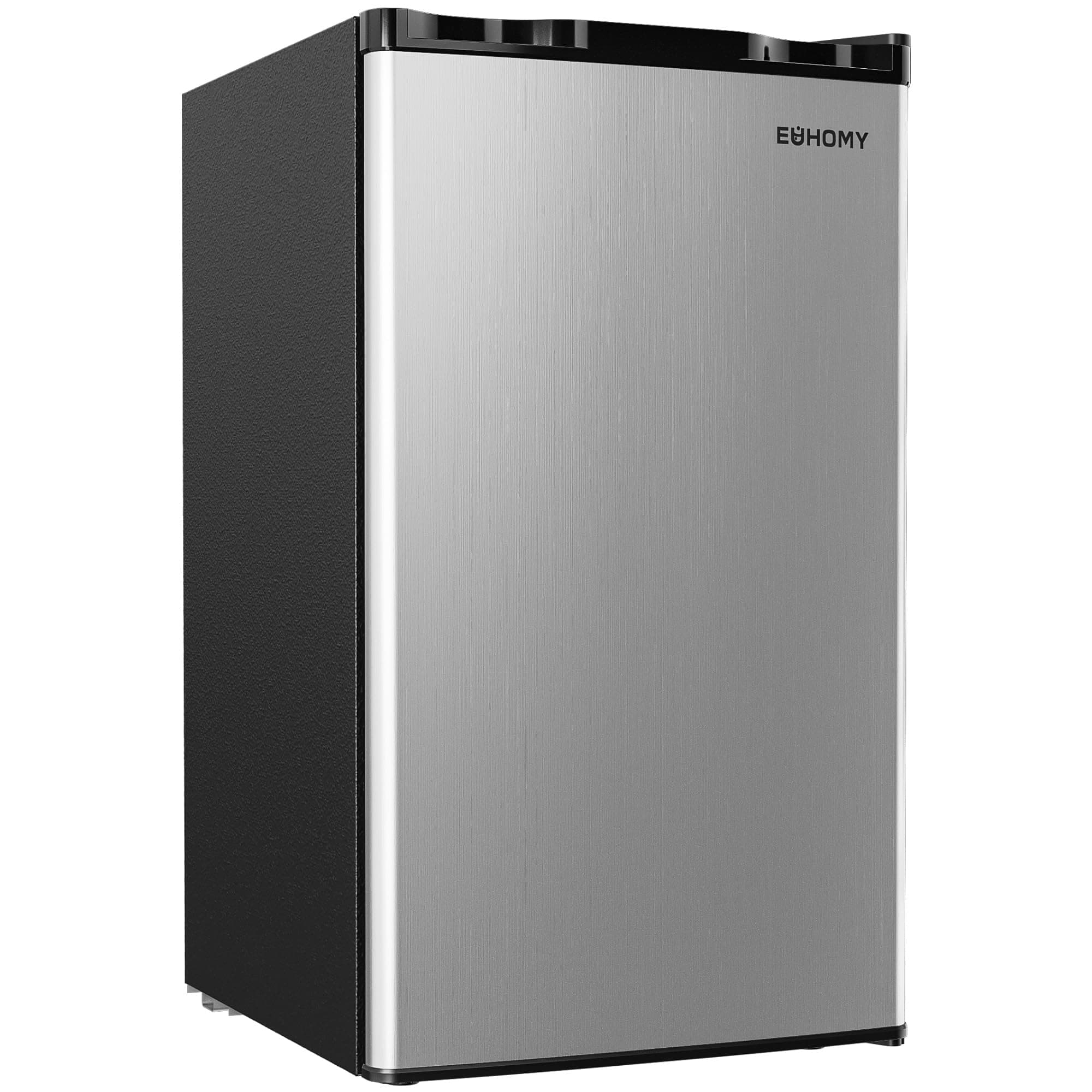 3.2 Cu.Ft Mini Fridge with Freezer, Single Door Compact Refrigerator, Energy Saving, Mini Refrigerator Adjustable Thermostat, Mini fridge for Bedroom, Dorm, Office, Silver