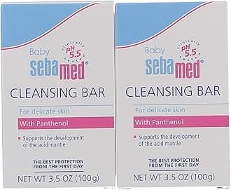 SEBAMED Baby Ultra Mild Cleansing Bar Pack of 2 - Hypoallergenic Non-irritating Cleanser with Vitamins and Amino Acids 3.5 Ounces (100g) 2pk