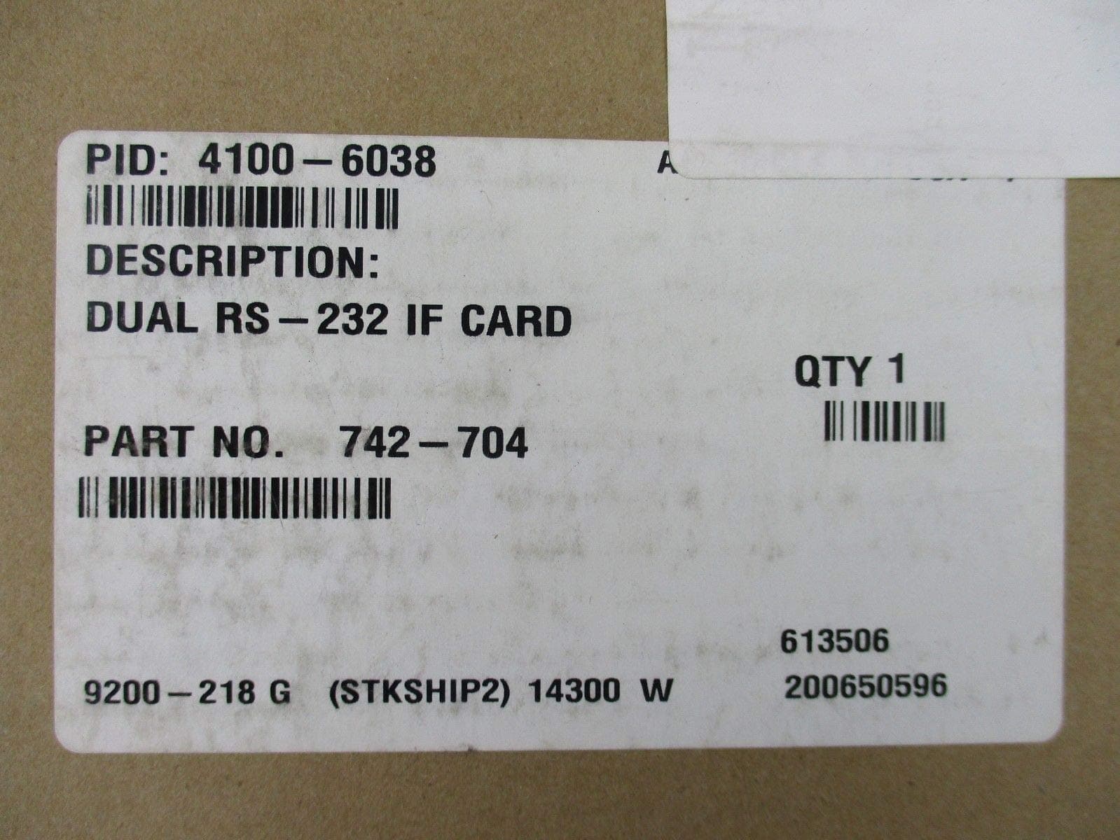 Simplex 4100-6038 - Dual Port RS-232 Interface Card