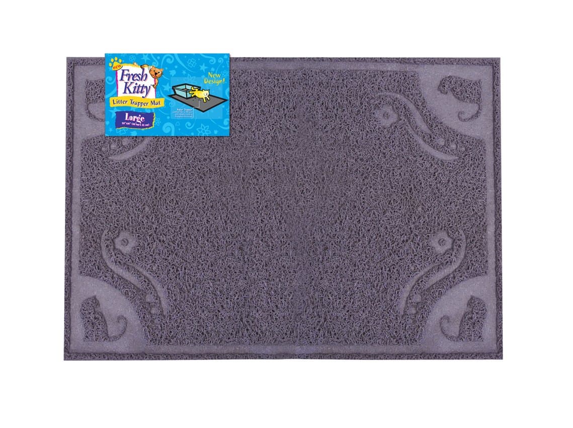 Fresh KittyDecorative Litter Mat, Gray