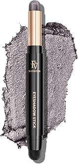 Cream Shimmer Eyeshadow Stick，Long Lasting & Waterproof, Multi-Use & High Pigment Eyeshadow Makeup Stick, Smoky Grey Shimmer