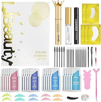 Libeauty Eyelash lift kit Brow Lamination Kit with Lash Growth Serum New Eyebrow Perm Kit Can Last 6-8 Weeks Home & Salon Use Black