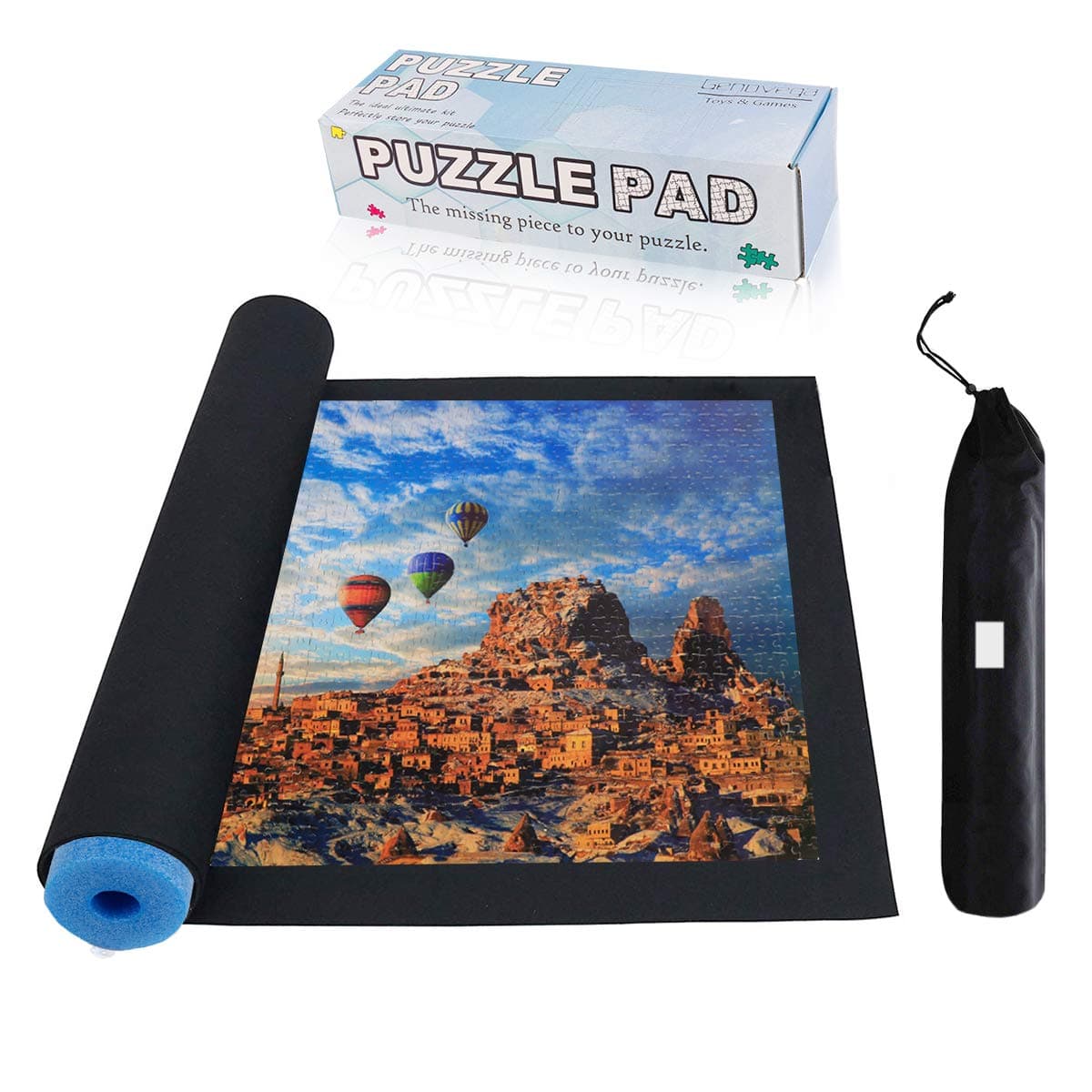 Jigsaw Puzzle Mat Roll Up - 500 1000 1500 2000 Pieces Sorting Trays Portable Large Keeper for Kids Adults Crossword Puzzels Mats Glue Clear Saver Board Bits and Table Frame Holder Puzzles