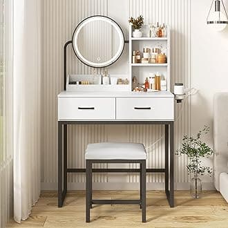 Vanity with Makeup Trays