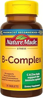 Nature Made Stress B Complex with Zinc Tablets, 75 Count