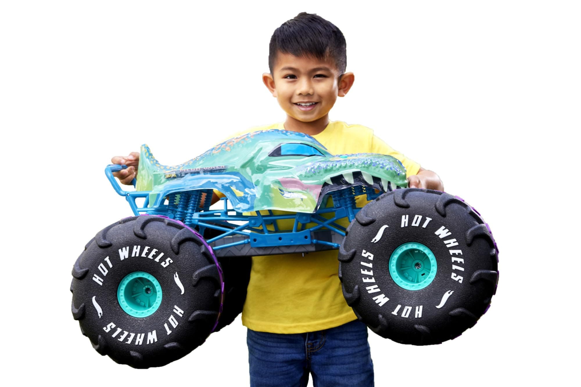 RC Monster Trucks Mega-Wrex in 1:6th Scale, Extra Large Remote-Control Toy Truck, More Than 2ft Long