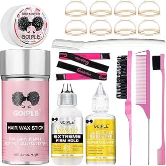 Wig Glue for Lace Front Wigs - Lace Adhsive for Hair Wigs Strong Hold Transparent Lace Adhesive HD Wig Cap for Hair Wigs Replacement Wig Glue for Lace Front Wigs No Residue No Flake Remover Hair Comb