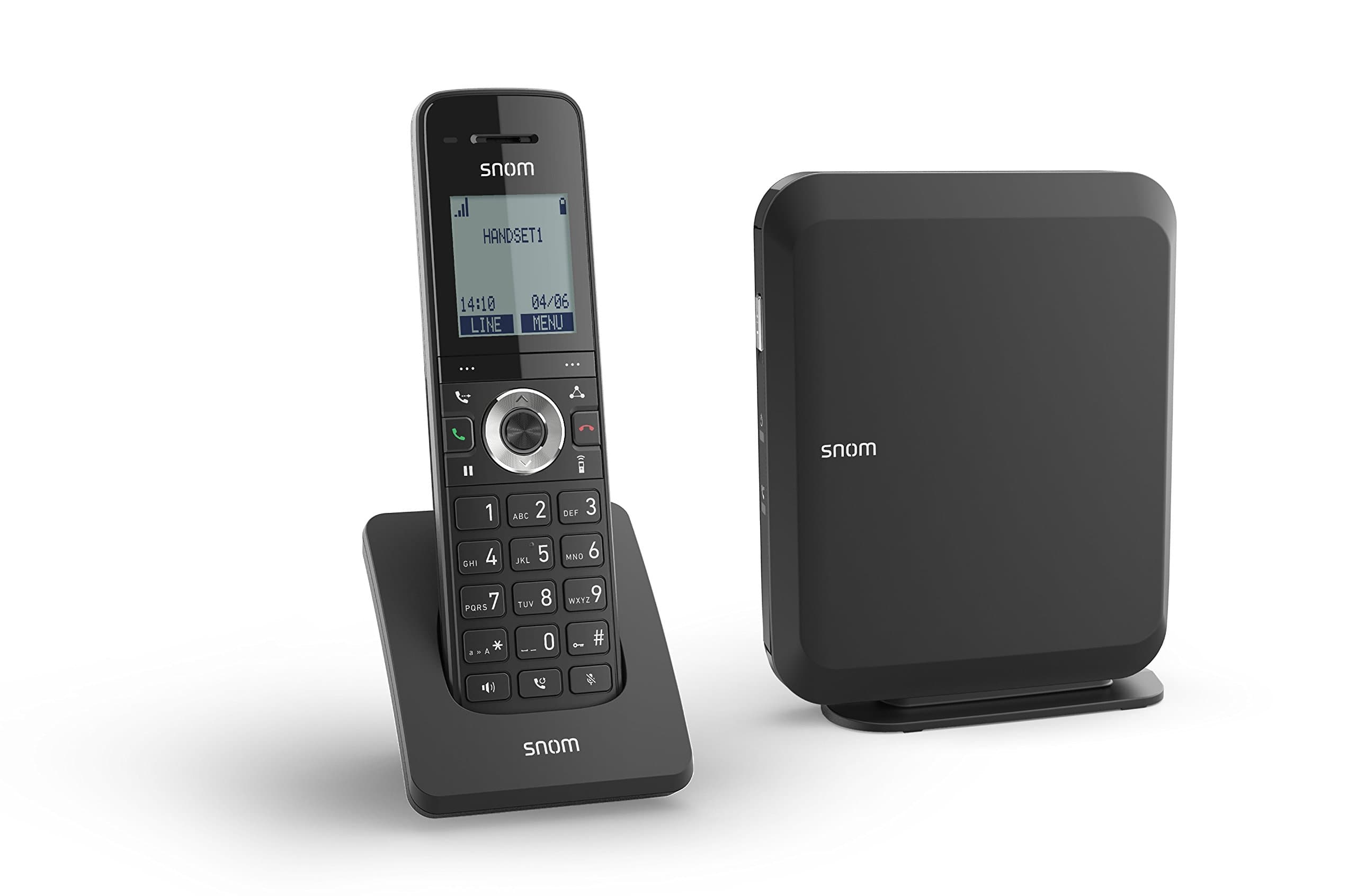 SnomM215 Singlecell IP-DECT Bundle (M15 SC Handset,M200 SC Basestation),Black,00004365