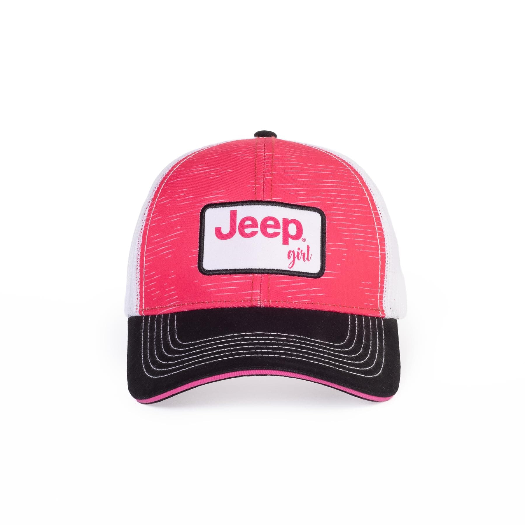 JeepGirl Trucker Hat, Custom Structured, 6-Panel, Pink