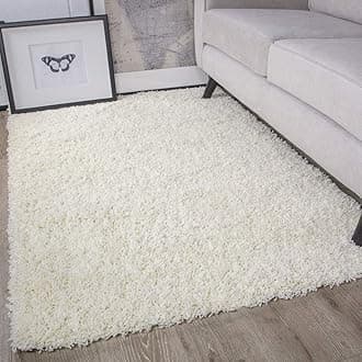 Ontario Cream Off White Soft Warm Thick Shaggy Shag Fluffy Living Room Area Rug