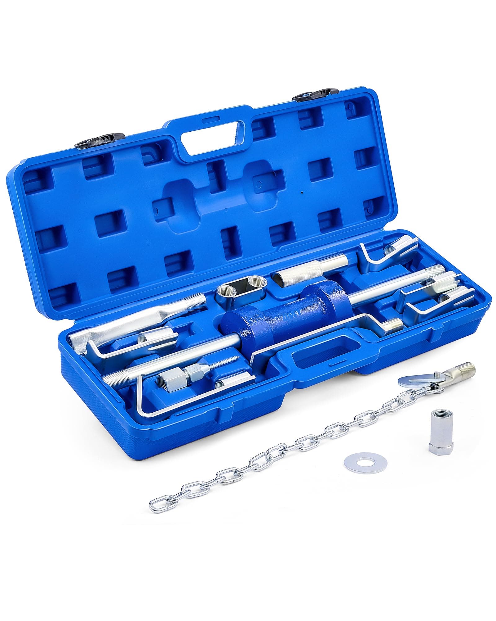 Orion Motor Tech Heavy Duty Slide Hammer Dent Puller Set - 14pc Auto Body Removal Kit with 9 Attachments, Car Remover Tools for Cars, Trucks & More