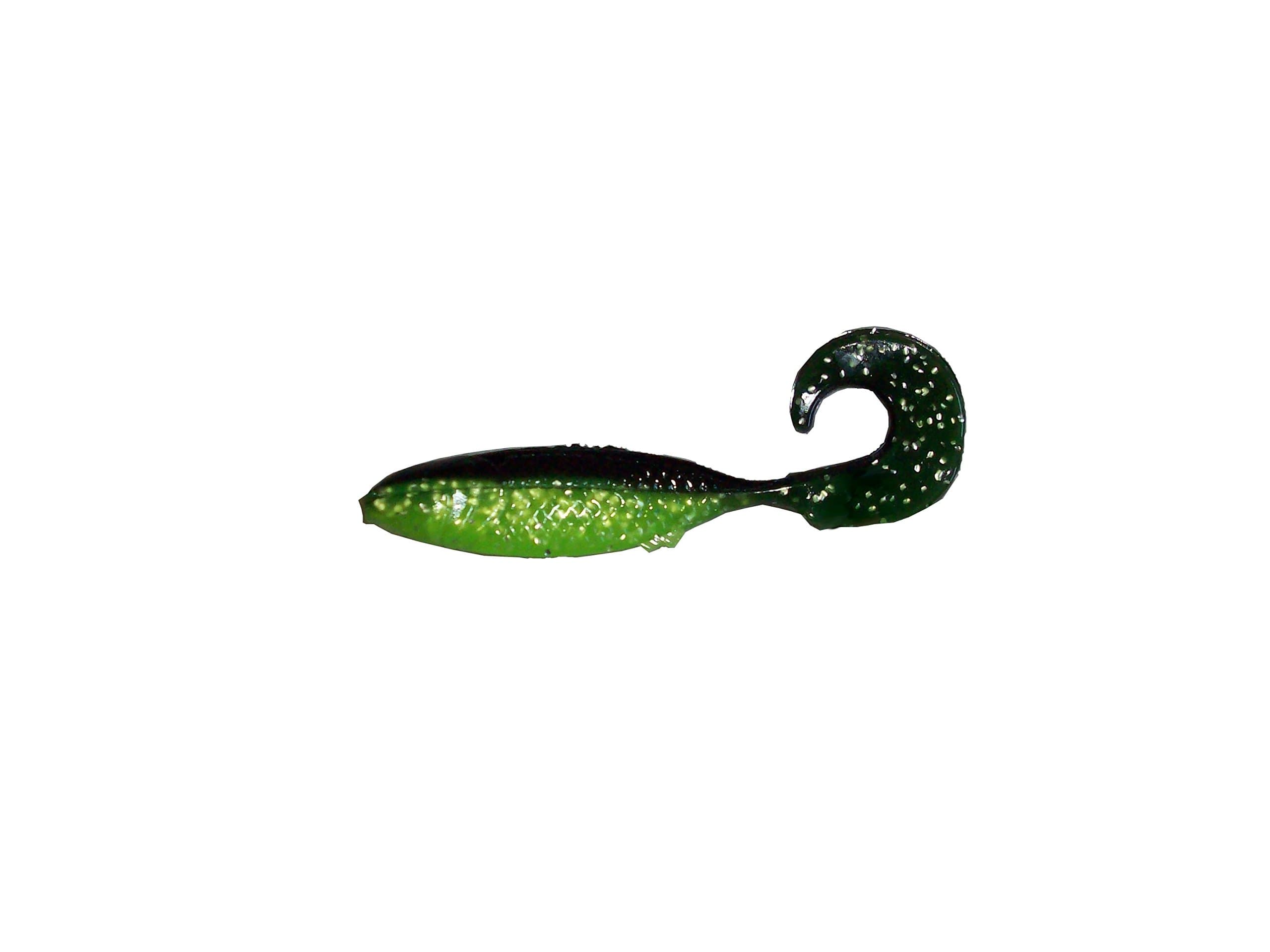 FLE-FLY Go Go Minnows Plastic Swim Baits (Black/Chartreuse 2.5")