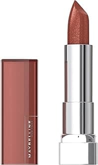 Maybelline Color Sensational Lipstick, Lip Makeup, Cream Finish, Hydrating Lipstick, Nude, Pink, Red, Plum Lip Color, Copper Charge, 0.15 oz; (Packaging May Vary)