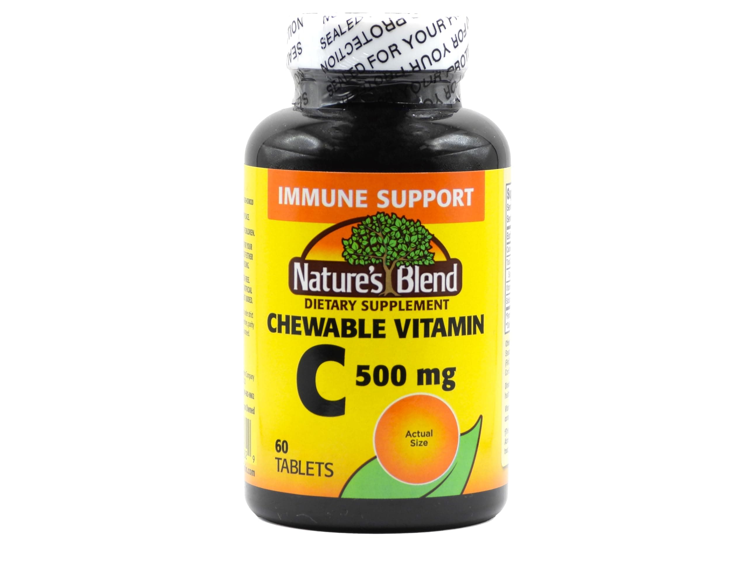 Chewable Vitamin C. Great tasting low sugar essential vitamin, does not promote tooth decay. 500mg, 60 Tablets.
