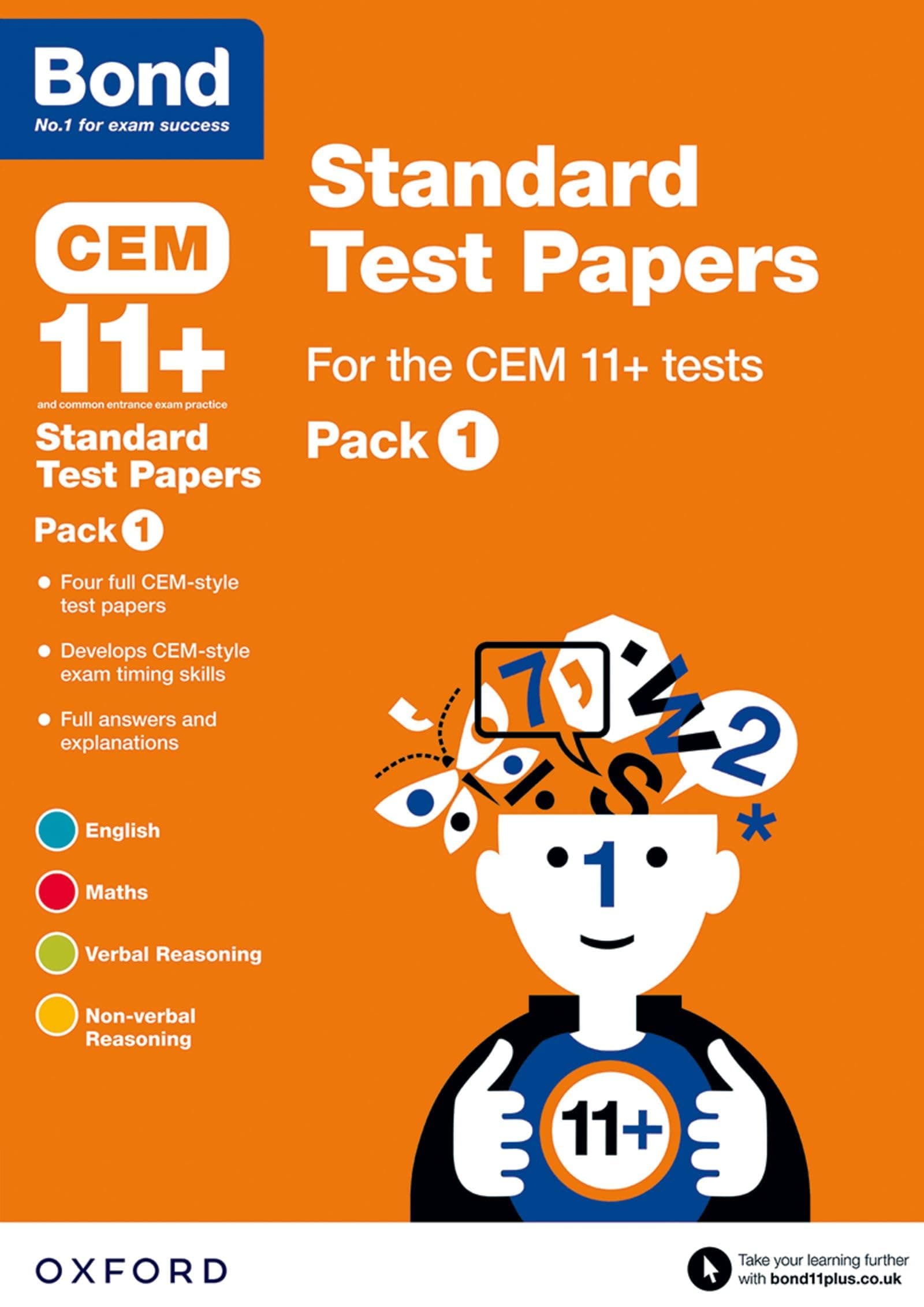 OXFORD UNIVERSITY PRESS Bond 11+: CEM: Standard Test Papers: Pack 1