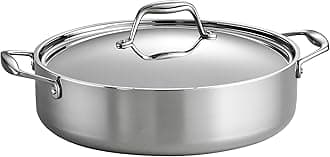 Tramontina Signature Tri-Ply Clad Stainless Steel 6-Quart Braiser Pan with Lid, Induction-Ready, Dishwasher-Safe, NSF-Certified, Made in Brazil