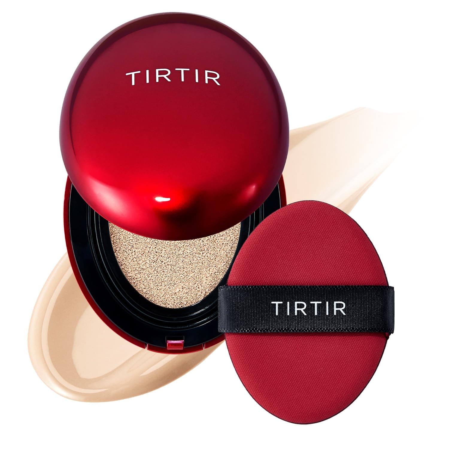 [*Mini Size*] TIRTIR Mask Fit Red Cushion Foundation | Full coverage, Weightless, Skin fit, Satin Glow Finish, Korean Makeup, beauty, Tattoo cover up, Buildable (#17N Vanilla, 0.15 Fl Oz)
