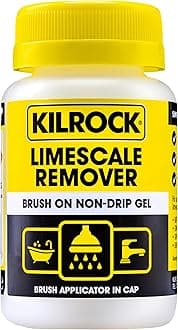 Kilrock Limescale Remover Brush On Non-Drip Gel 160ml - Brush Applicator in Cap - Dissolves Hard Water Stains and Heavy Build-ups - Perfect for Bath Rims, Sinks, Taps and Shower Heads
