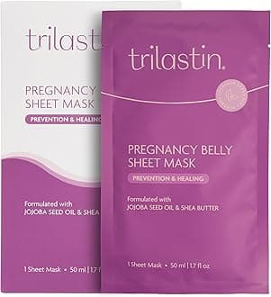 TriLASTIN Belly Masks - Belly Masks for Pregnant Women - Hydrating & Soothing for Itchy Skin - Reduces Stretch Marks - Safe for Sensitive Skin - Paraben & Phthalate-Free - Made in USA - 1 Pack