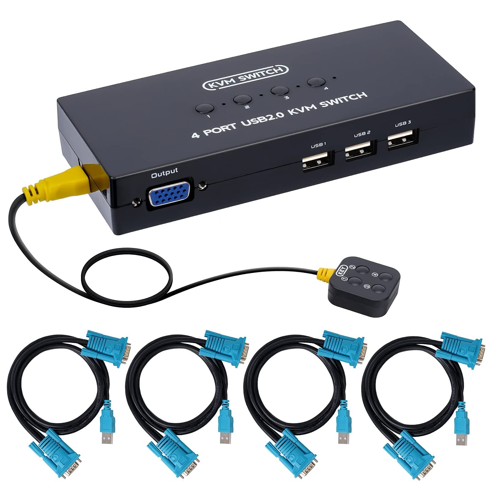 4-Ports VGA KVM Switch