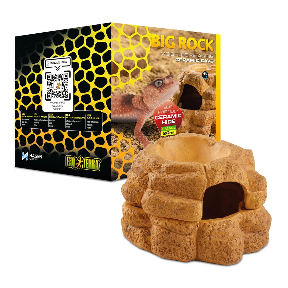 Big Rock - Small Ceramic Cave with lid