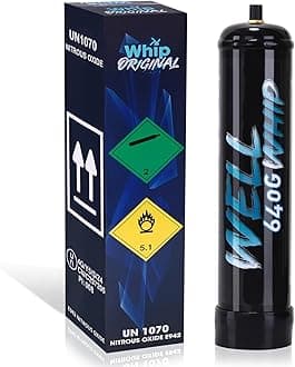 Whipped Cream Charger Nitrous Oxide Tank 1L 640g N2O Whip Cream Charger - 1 Pack