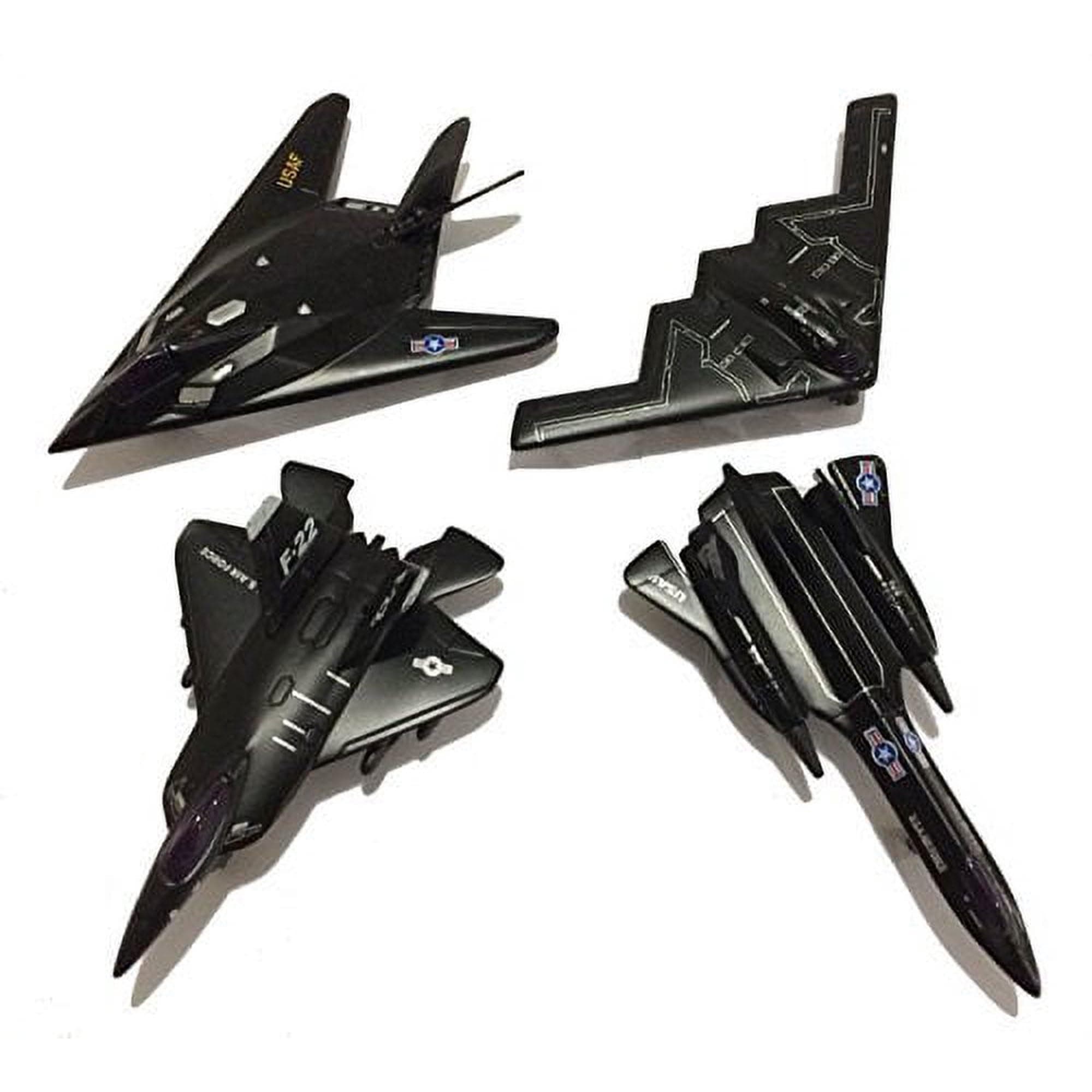 5" Die Cast Metal Pull Back Stealth Bombers and Fighter Planes Set of 4