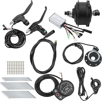 Electric Bike Conversion Kit, 48V 250W Brushless Hub Motor 27.5in 12G Rim E‑bike Conversion Kits with KT900S Meter Electric Bicycle Motor Kit DIY Accessory for Electric Geared Bicycle