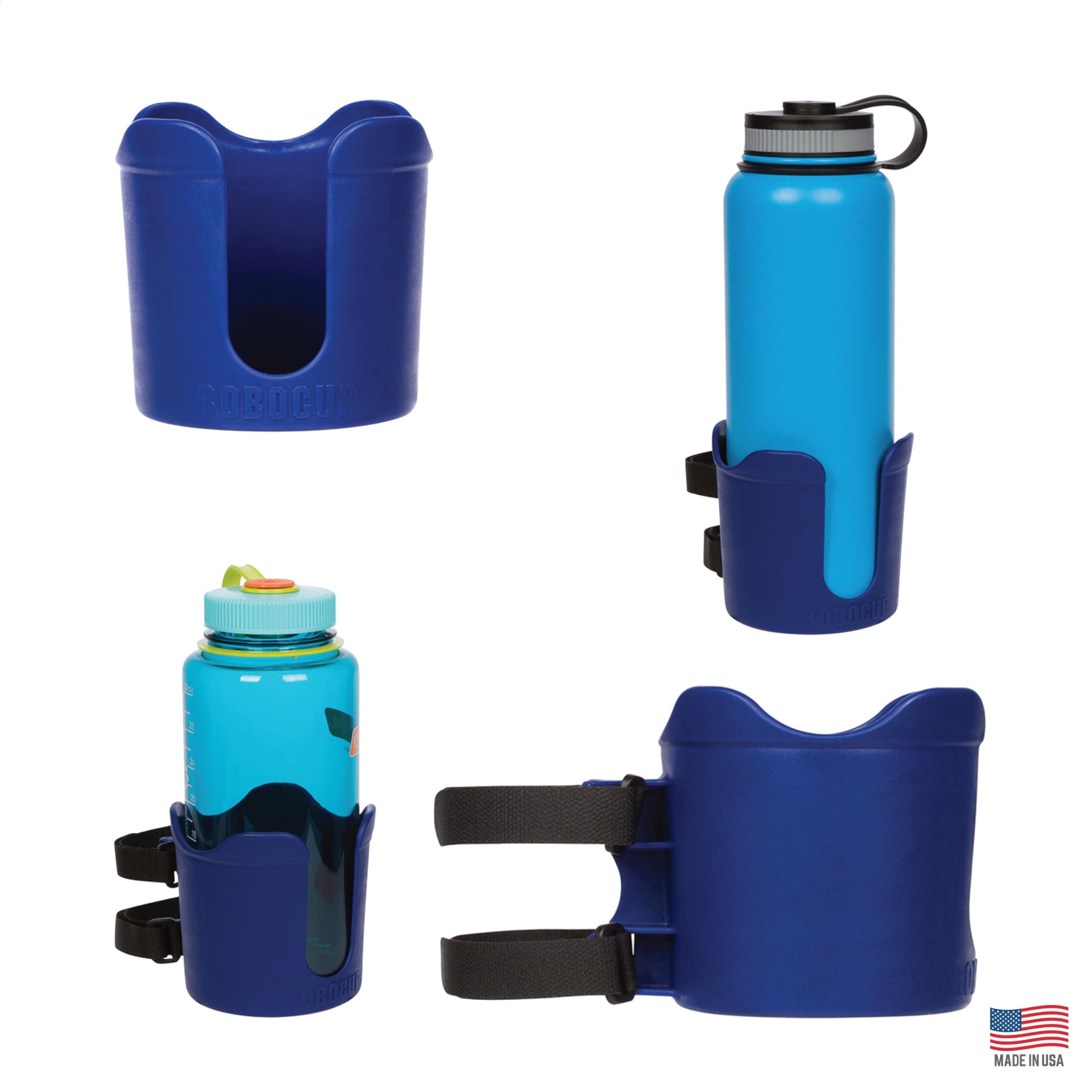 ROBOCUP Plus (Navy) Additional Accessories, 3.75 inches / 95 mm, Large Capacity, Large Capacity, Nalgene, Hydro Flask, Mug, Tumbler, Mobile Phone (Navy)