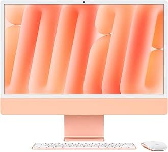Apple 2024 iMac All-in-One Desktop Computer with M4 chip with 10-core CPU and 10-core GPU: Built for Apple Intelligence, 24-inch Retina Display, 16GB Unified Memory, 256GB SSD Storage; Orange