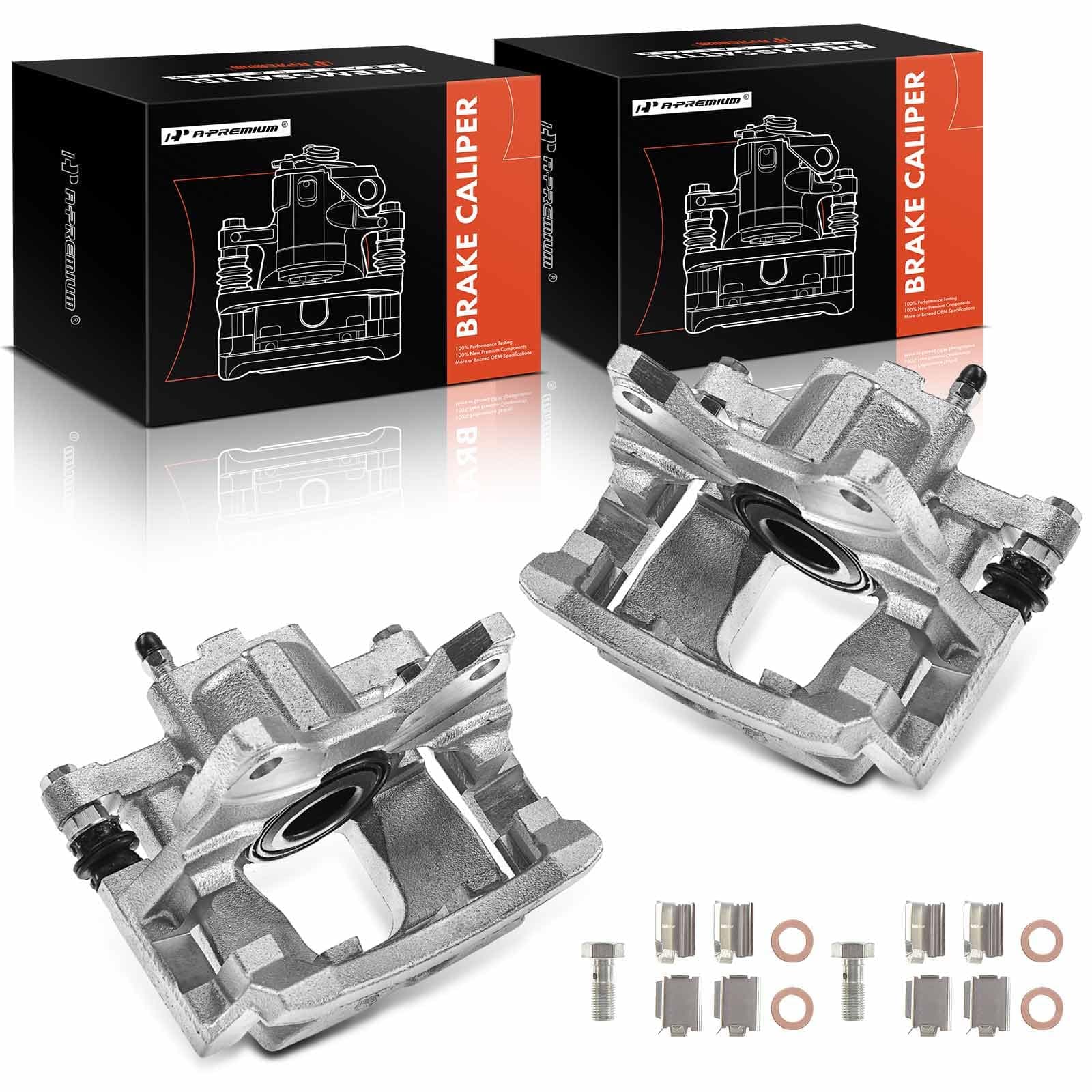 A-Premium Rear Disc Brake Caliper Assembly with Bracket Compatible with Dodge and Jeep Models - Wrangler 2007-2017, Wrangler JK 2018, Liberty 2008-2012, Nitro 2007-2011